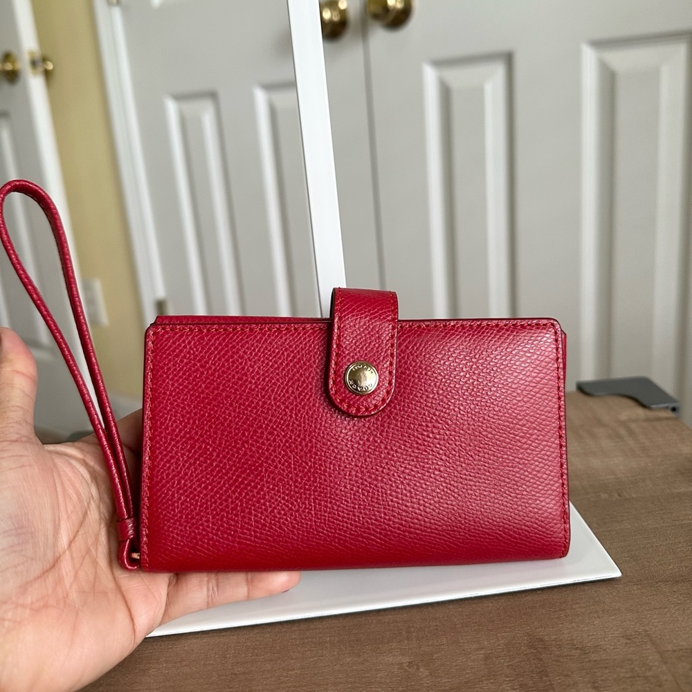 #25. Coach Red Leather Wristlet/Wallet, Excellent Condition - Picture 3 of 9